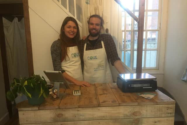 Beth Smith and Alex Daniels inside Core in park Street.