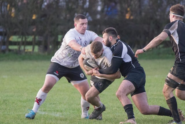 Josh Lockley on the charge, with Andy Morrison in support