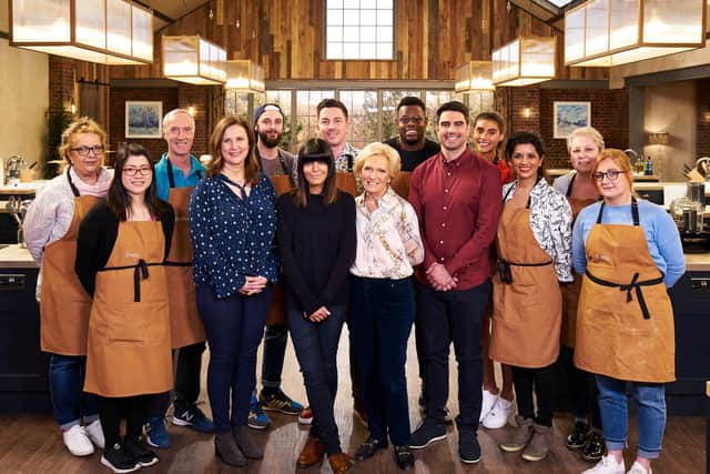 Sean Hughes from Kineton, the other nine contestants on the 'Best Home Cook' series pictured with the judges.
(photo from BBC/ Keo Films/ Mark Johnson)