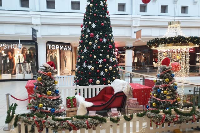 Santa's sleigh at the Royal Priors shopping centre in Leamington
