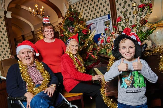 People at the care home Christmas fayre