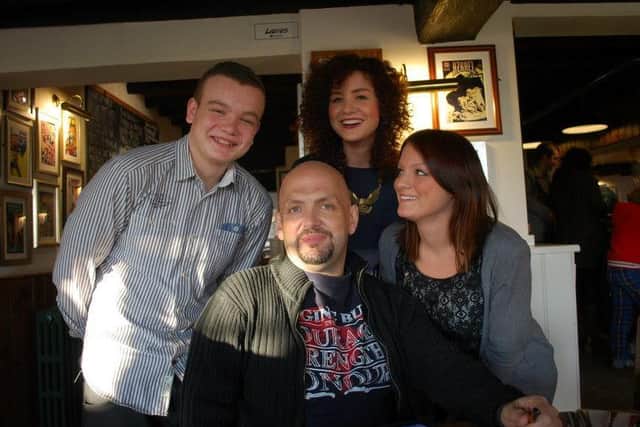 Matt Beresford with his children Sam, Sophie and Zoe.