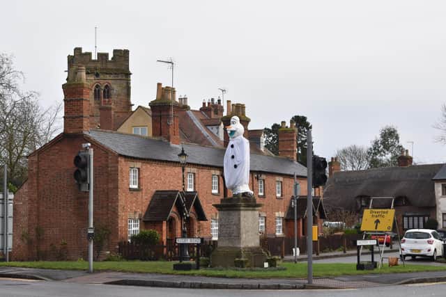 The Lord John Douglas-Montagu-Scott statue in Dunchurch has had its annual makeover.