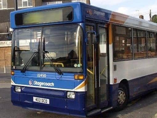 A Stagecoach bus in Rugby