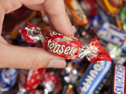 Quality Street: Orange chocolate crunch. Heroes: Wispa. Celebrations: Maltesers Teasers. Roses: Tangy orange creme