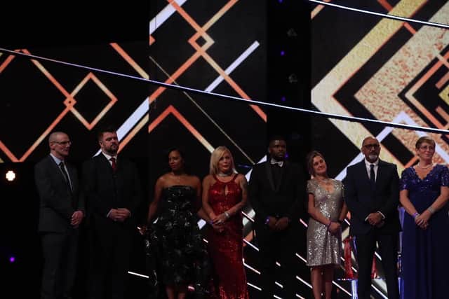 Babs (second from right) among the other Unsung Heroes including 2019 winner Keiren Thompson (centre with bow tie)