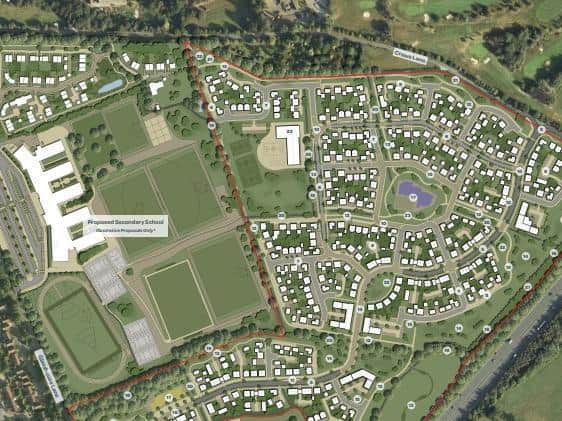 Drawing for the proposed housing development in east Kenilworth