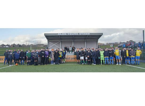 Rugby Borough have named their new stand in memory of Alan Young, a former coach who was involved in many aspects of local football