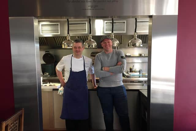 Adam Bennett, chef director at The Cross in Kenilworth with Tom Kerridge at The Cross.