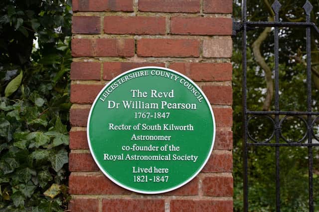 The unveiling of the plaque to Rev Dr William Pearson.