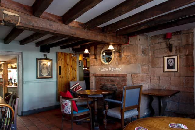 The inside of the Virgins and Castle pub