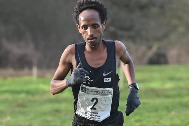 Men's race winner Omar Ahmed