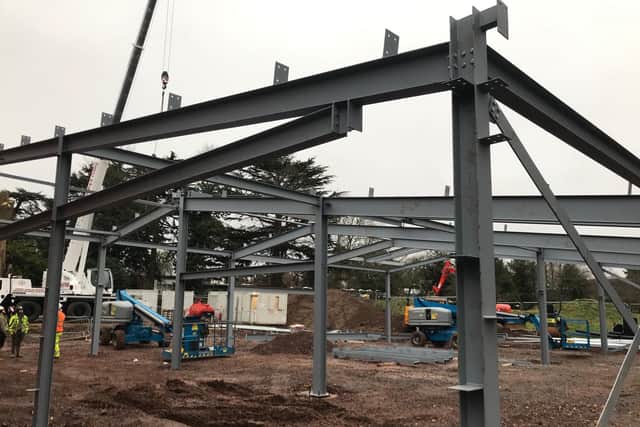 When the frame was being installed in January 2020. Photo by 2nd Warwick Sea Scouts.