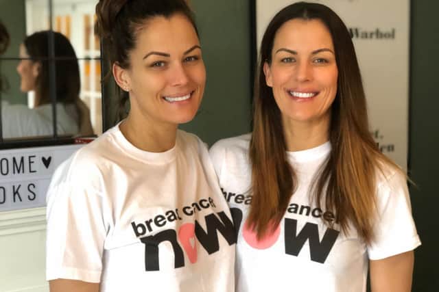 Twins Sarah Castro-Pearson and Michelle Cook will be taking on the London Marathon in aid of Breast Cancer Now. Photo submitted