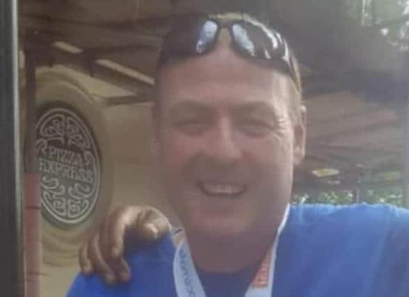 Steve Malin after he finished the Leamington Half Marathon in 2019