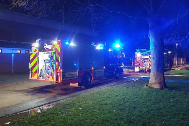 Emergency services were called to a fire at the site for the new 2nd Warwick Sea Scouts on Saturday evening. Photo by Geoff Ousbey.