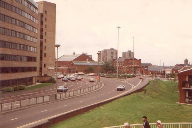 The skyline along this part of the Ring Way has changed considerably in the 30 years since this photograph was taken in 1982. Courtesy of Derek Stevens and Preston Digital Archive