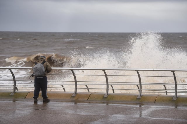 The thrashing waves.