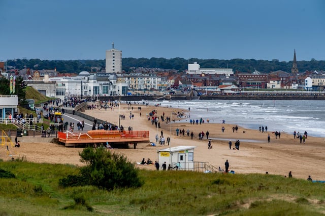 Bridlington South is the wide expanse of sand to the south of Bridlington Spa and Bridlington Harbour, on the East Riding coast. The beach is over a mile long, after which it becomes Fraisthorpe Beach