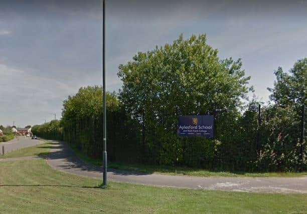Some parents and guardians are concerned how their children will get to Aylesford School in September after a bus services was cancelled. Photo by Google Street View