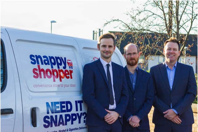 left to right  - Mike Callachan, Alan Reid and Mark Steven from Snappy Shopper. Photo supplied