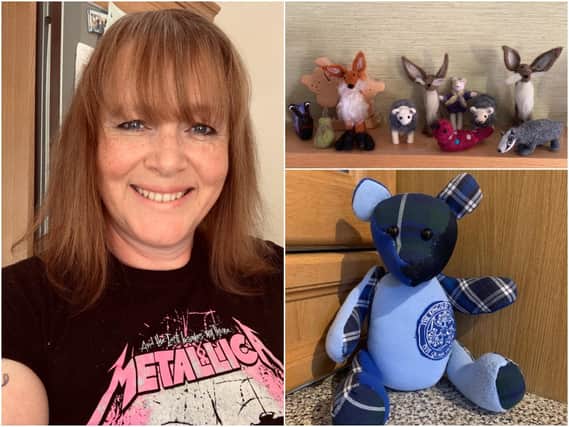 Julie Brown with some of her handmade creations. Photos supplied