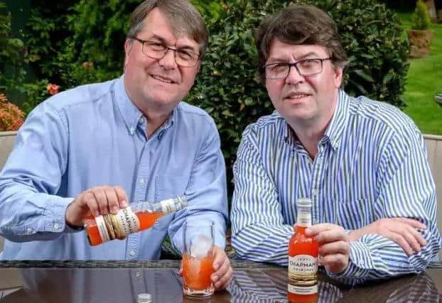 Mike Robinson (left) and Garry Robinson (right) with their Ikoyi Chapmans drink.
