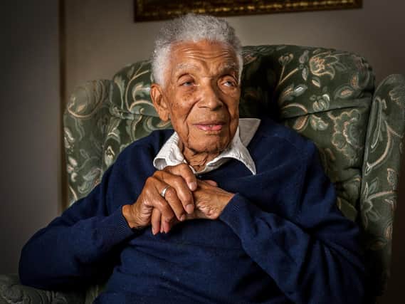 Earl Cameron on his 100th birthday.