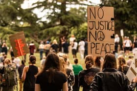 The Black Lives Matter protest in Kenilworth. Photo by Paul Moreau.