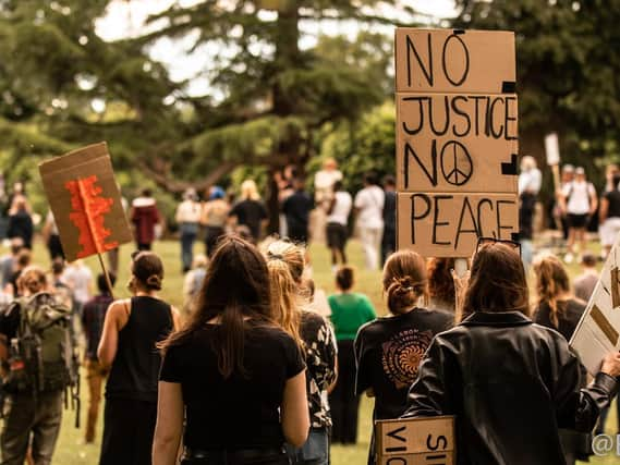 The Black Lives Matter protest in Kenilworth. Photo by Paul Moreau.