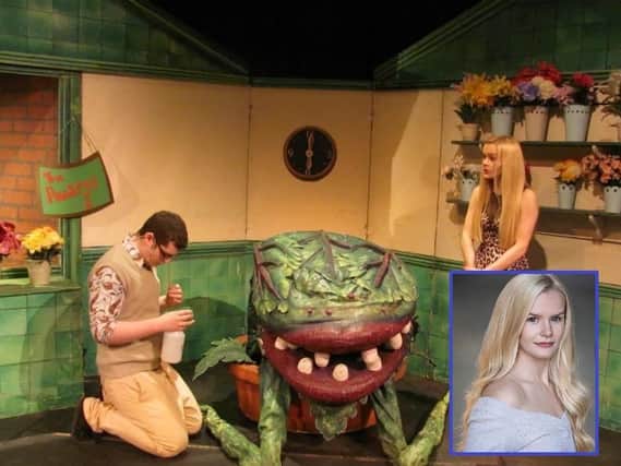 Georgia Anderson in a production of Little Shop of Horrors at Rugby College.