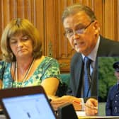 Peter Realf and, inset, his son Stephen. Images copyright of Brain Tumour Research/Realf Family.