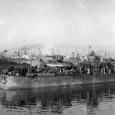 HMS Venomous arriving in Casablanca. Photo supplied by Unlocking Warwick
