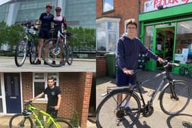 (Clockwise from top left) Dino Gallone, Ethan Laporta, Dom Pritchard and Luca Cinquini-Steel will be cycling from Brixworth to Skegness for Kidney Research UK