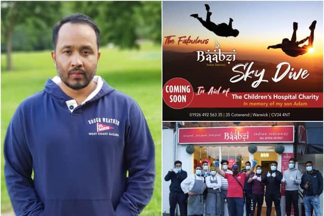 Baabzi Miah will be taking on a skydive for his last fundraising challenge. Photos supplied