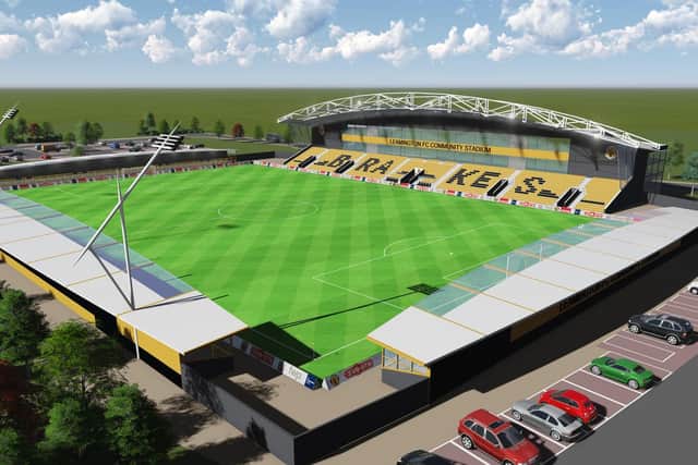 A computer generated image of how the Community Stadium in Leamington might look.