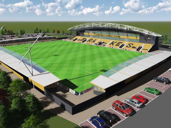 A computer generated image of how the Community Stadium in Leamington might look.