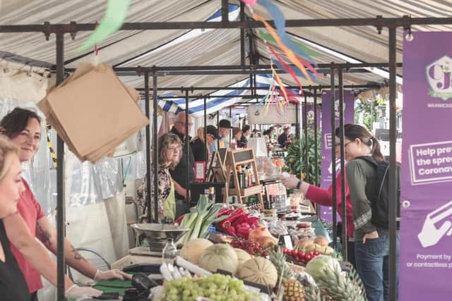 A street market was held at the weekend in Warwick Street in Leamington which
showcased artisan food and drink. This is the first of the newly reformed quarterly markets. Photo supplied