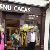 Pictured (Left to Right) Mayor of Royal Leamington Spa Cllr Susan Rasmussen,
Rosemary  Ndukuba founder and Deputy Mayor Cllr Nick Wilkins