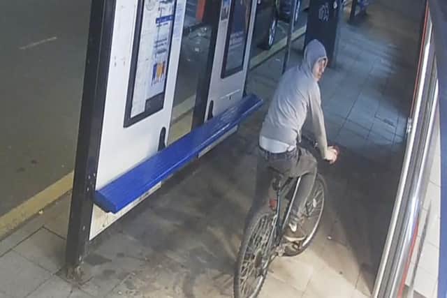 Warwickshire Police havereleased this image of a man officers would like to speak to in connection with a sexual assault in Rugby.