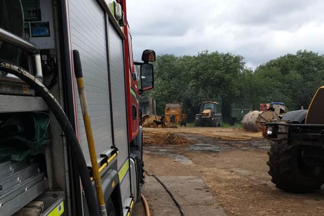 Firefighters from Southam and Leamington were called out to a barn fire. Photo by Southam Fire Station