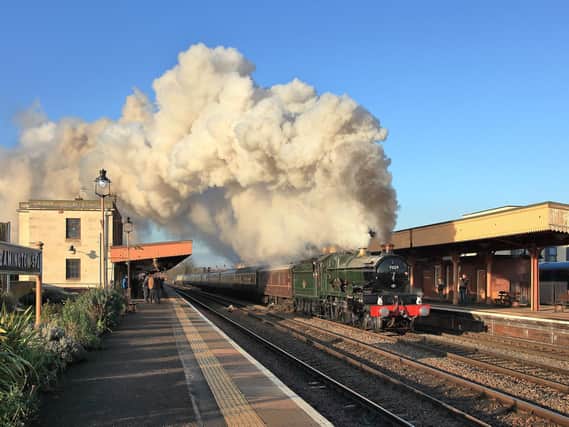 Clun Castle Early Morning Train At Leamington by Andrew Bell  winner of Class D for Local Scenes,