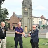 Left to right  Rotary President, john Stanton, quiz author John Ruddick, Kenilworth mayor Richard Dickson and Rotarian Gillian Clark. Photo supplied