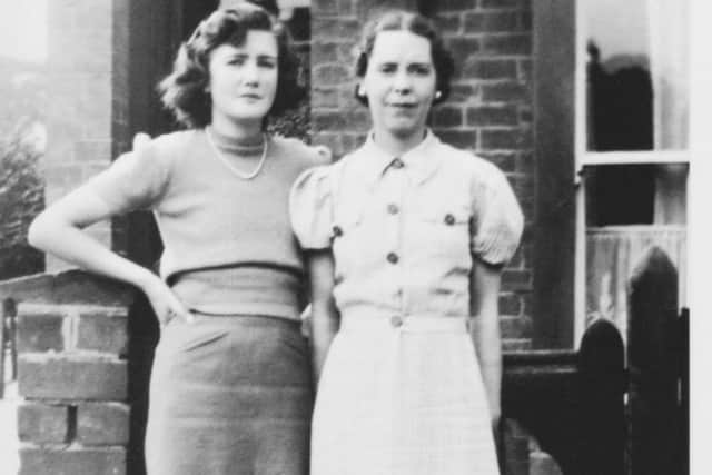 His mother Dorothy Gardner outside 23 Lakin Road (on the left beside her cousin Olive Spicer) aged 19 shortly before she went to work at RAF Bentley Priory. Photo supplied