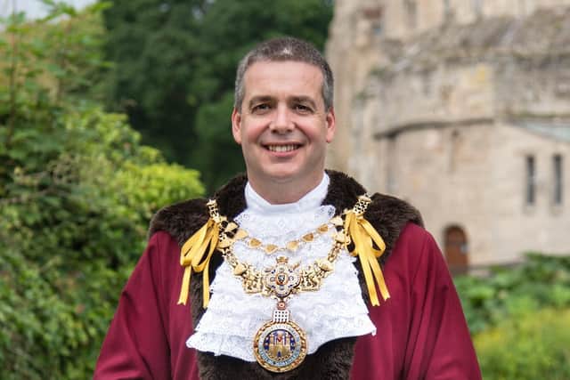 Cllr Terry Morris, Mayor of Warwick for 2020/21. Photo by Warwick Town Council