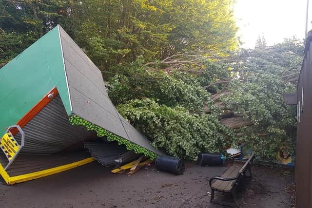 Storm damage at St Nicholas Park. Photos from St Nicholas Park's Facebook page.