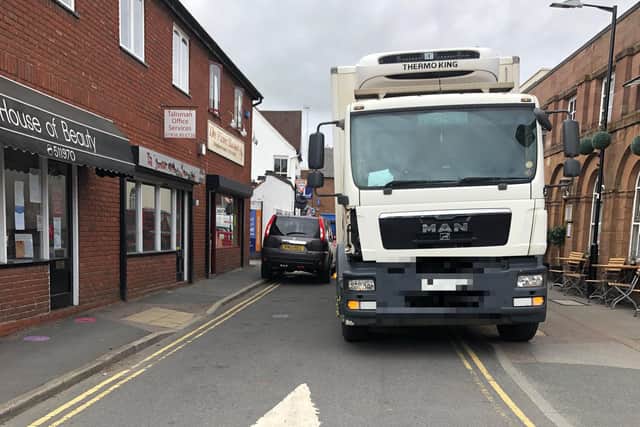 The businesses said there have been issues with lorries parking along the road. Photo supplied