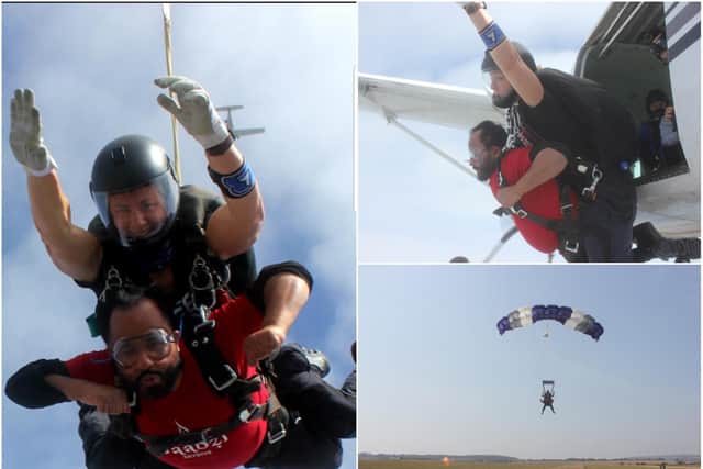 Baabzi completed his skydive challenge at the weekend. Photo by Media Cartel