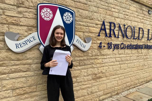 Arnold Lodge student Anna Balbao  achieved A* and A in German and French.
