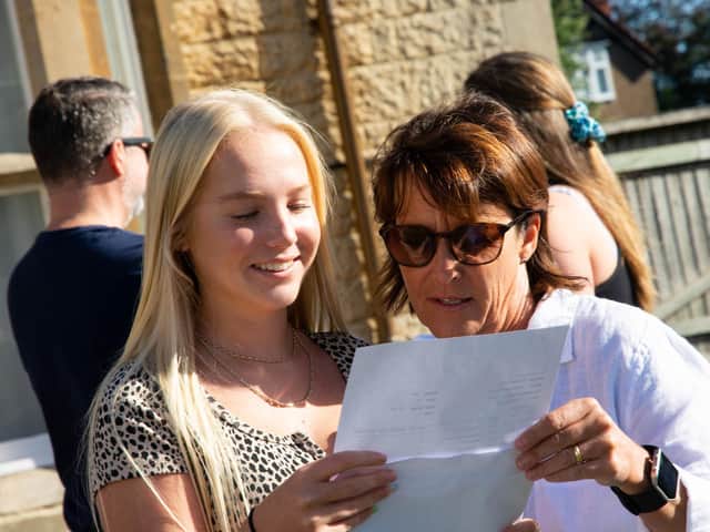 Emily Mortimer, of The Kingsley School, opening her GCSE results.